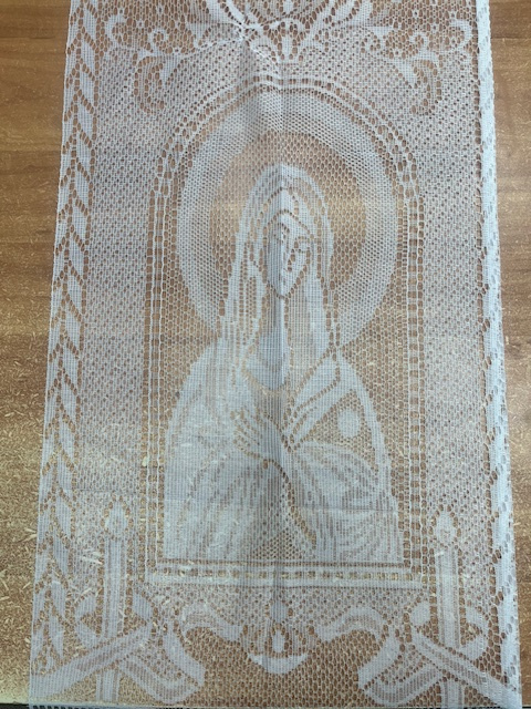 Рушник тюль на крест Божья матерь